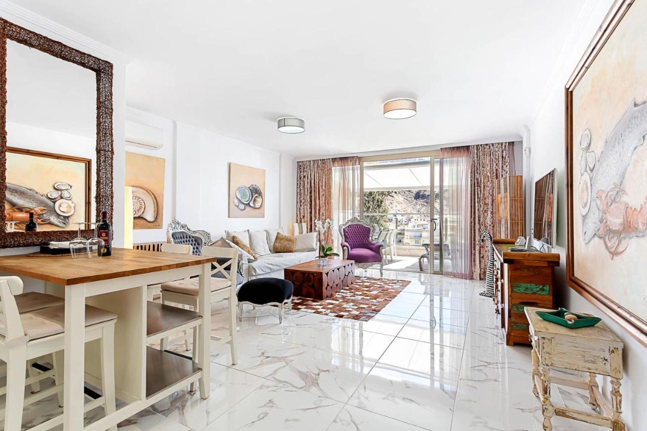 Ribera Del Puerto - Luxe Apartement With Great Terrace And Sea View Puerto De Mogan Extérieur photo